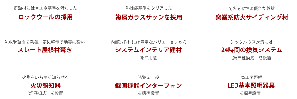 安全で安心な基本仕様